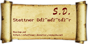 Stettner Dömötör névjegykártya